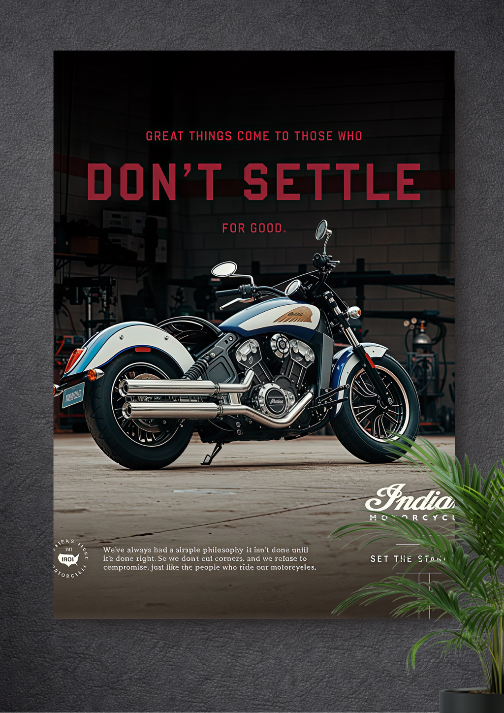 INDIAN SCOUT BOBBER | 1250 CC LIQUID-COOLED V-TWIN | GREAT THINGS COME TO THOSE WHO DON'T SETTLE.