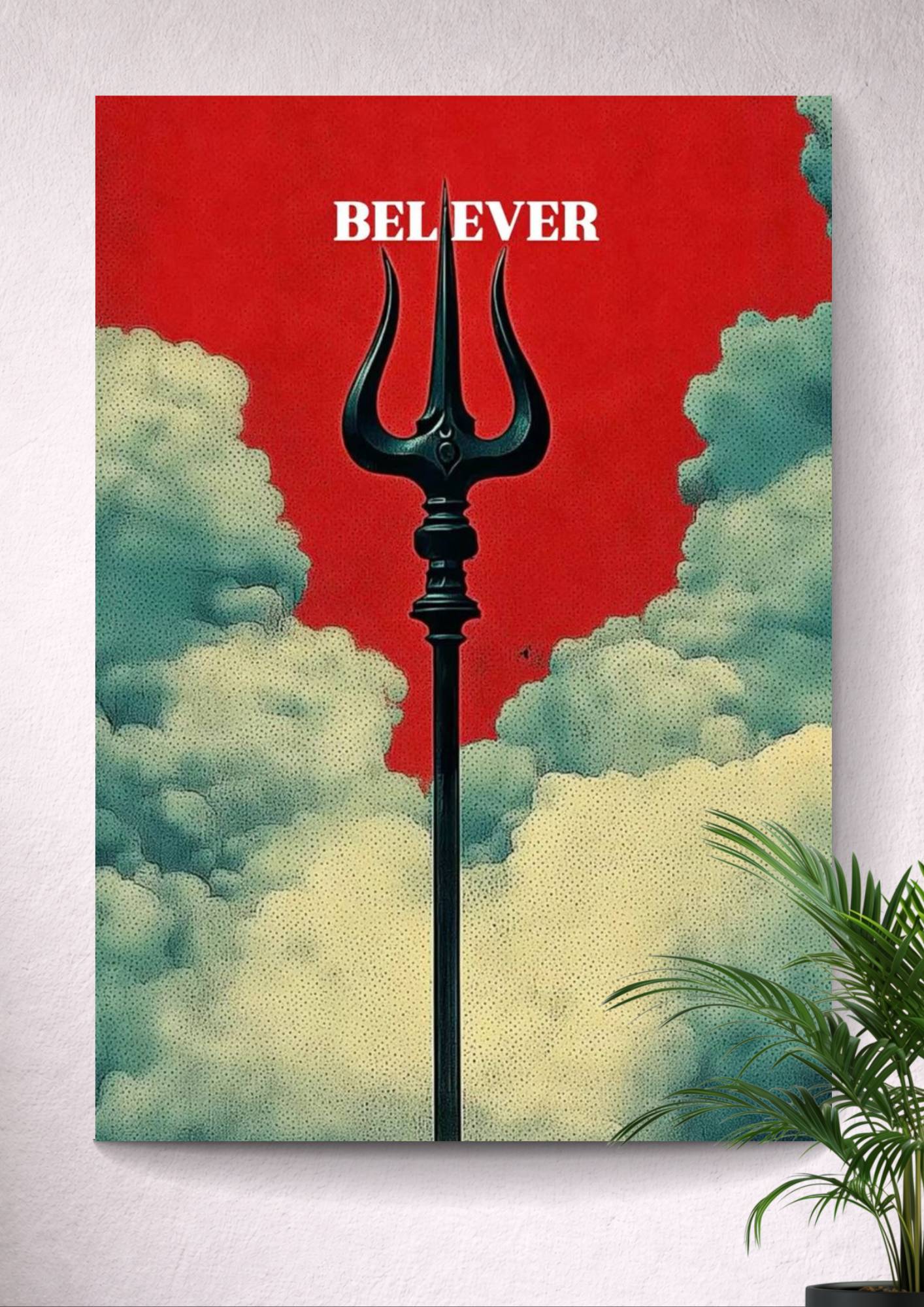 SHIVA'S TRIDENT | TRISHUL | BELEVER | GOD | DEVOTIONAL | PORTRAIT POSTER