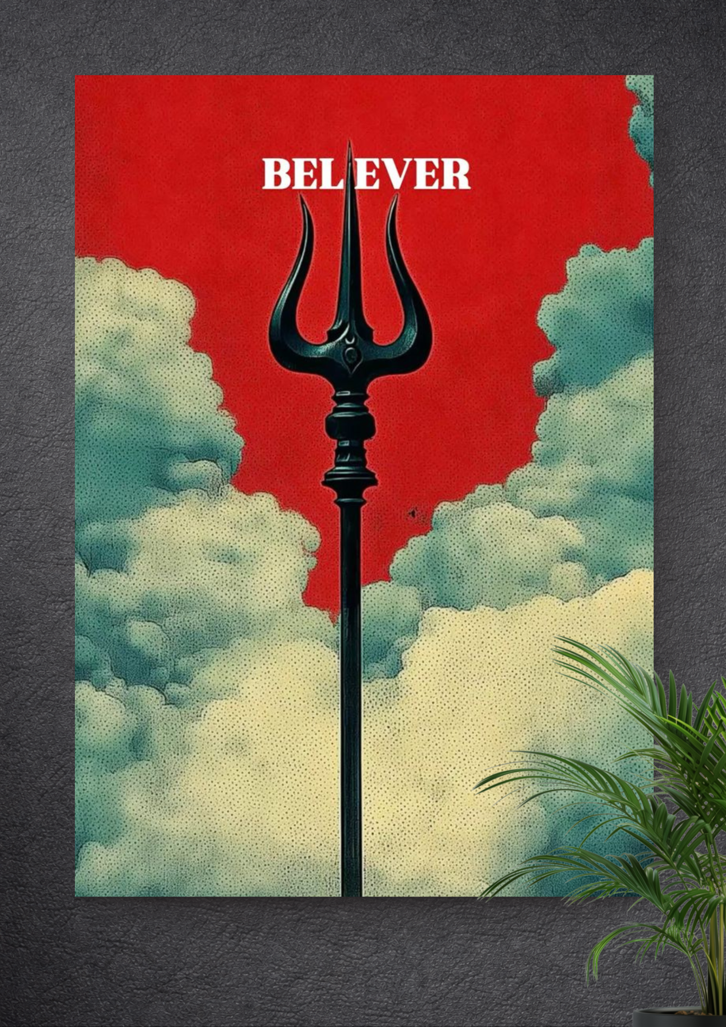 SHIVA'S TRIDENT | TRISHUL | BELEVER | GOD | DEVOTIONAL | PORTRAIT POSTER