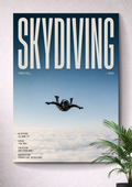 SKYDIVING FREEFALL | MINIMALIST ALTAIR SKY ADVENTURE ART POSTER