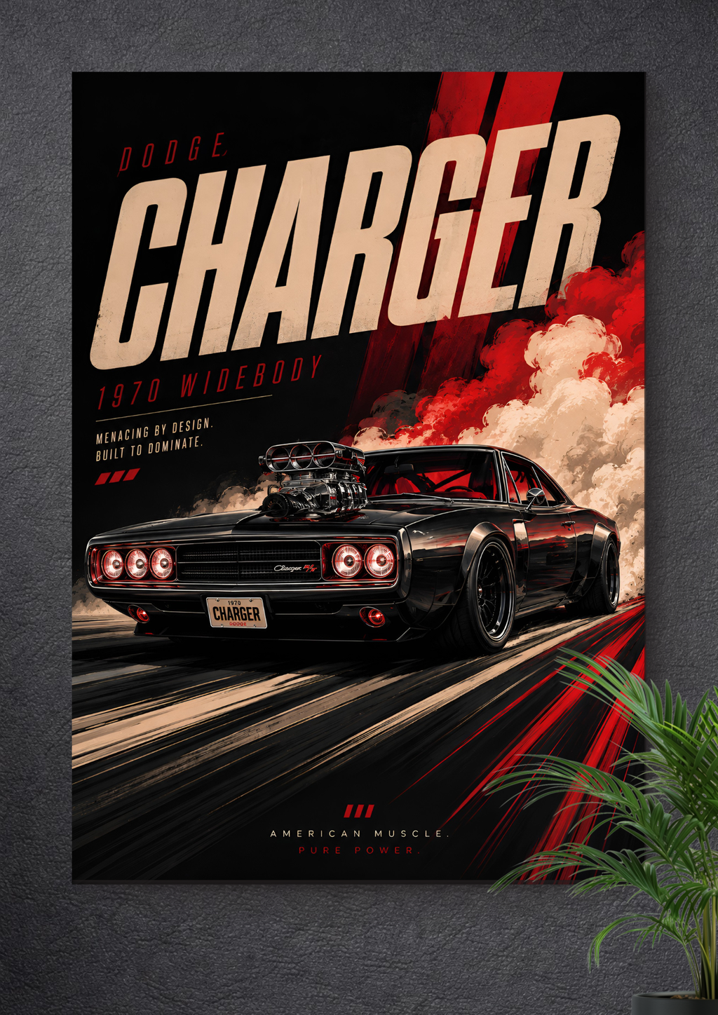 DODGE CHARGER 1970 | VECTOR POSTER